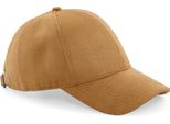 Beechfield B656 | Cappello A 6 Pannelli In Similcuoio Scamosciata / Cinturino In Tessuto Con Fibbia A Barra - Colore: Caramello - Taglia: Unica