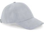 Beechfield B656 | Cappello A 6 Pannelli In Similcuoio Scamosciata / Cinturino In Tessuto Con Fibbia A Barra - Colore: Grigio Chiaro - Taglia: Unica