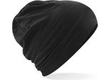 Beechfield B366 | Berretto In Cotone Hemsedal / Lunghezza: 24Cm - Colore: Nero/Nero - Taglia: Unica