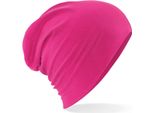 Beechfield B368 | Hemsedal Cotone Slouch Beanie / Lunghezza: 28Cm - Colore: Fucsia - Taglia: Unica