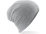 Beechfield B368 | Hemsedal Cotone Slouch Beanie / Lunghezza: 28Cm - Colore: Heather Grey - Taglia: Unica
