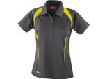 Spiro S177F | Poloshirt Sportiva Team Spirit +Traspirante - Colore: Grigio/Lime - Taglia: Xs (34)