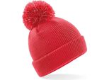 Beechfield B406B | Junior Reflective Bobble Beanie - Farbe: Rosso Brillante - GrößE: Taglia Unica