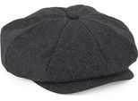 Berretto Beechfield B629 | Melton Wool Baker Boy - Colore: Charcoal Marl - Taglia: L/Xl