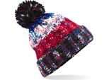 Beechfield B486 | Cavatappi Pom Pom Beanie Cappello Invernale - Colore: Black Jacks - Taglia: Unica
