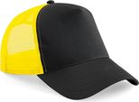 Cappello / Berretto / Berretto / Cappello Beechfield B640 | Snapback Trucker - Colore: Nero/Giallo - Taglia: Unica