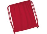 Westford Mill W260 | Borsa Da Ginnastica In Cotone Organico Premium, 37 X 46 Cm - Colore: Rosso Classico - Dimensioni: 37 X 46 Cm
