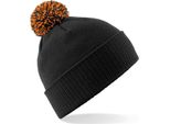 Beechfield B450 | Snowstar Beanie Cappello Invernale - Colore: Nero/Arancione - Taglia: Unica