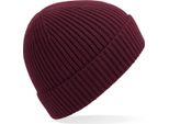 Beechfield B380 | Engineered Knit Ribbed Beanie - Farbe: Burgundy - GrößE: Taglia Unica