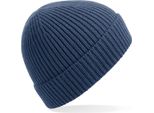 Beechfield B380 | Engineered Knit Ribbed Beanie - Farbe: Steel Blue - GrößE: Taglia Unica