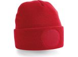 Beechfield B446 | Circular Patch Beanie - Colore: Classic Red - Taglia: Unica