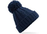 Beechfield B480 | Berretto Da Donna In Maglia A Cavo Melange - Colore: Navy - Taglia: Unica