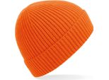 Beechfield B380 | Engineered Knit Ribbed Beanie - Farbe: Arancione - GrößE: Taglia Unica