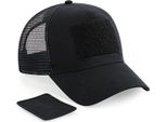 Beechfield B641 | Patch Snapback Trucker Cap, Snapback Size Adjuster - Colore: Nero - Taglia: Unica