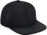 Beechfield B661 | Original Flat Peak 6 Panel Snapback Cap - Colore: Nero/Nero - Taglia: Taglia Unica