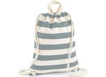 Westford Mill W686 | Borsa Da Ginnastica Nautical Gymsac - Colore: Naturale/Grigio - Dimensioni: 37 X 46 Cm