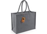 Westford Mill W407 | Classic Jute Shopper 42 X 33 X 19 Cm - Colore: Grigio Grafite/Grigio Grafite - Taglia: Unica