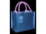 Westford Mill W412 | Mini Borsa Regalo In Iuta 26 X 22 X 14 Cm - Colore: Naturale/Verde Bosco - Taglia: Unica