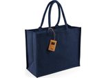 Westford Mill W407 | Classic Jute Shopper 42 X 33 X 19 Cm - Colore: Navy/Navy - Taglia: Unica