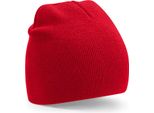 Beechfield B44R | Recycled Original Pull-On Beanie - 100% Poliestere Riciclato - Farbe: Classic Red - GrößE: Taglia Unica