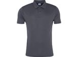 Just Cool JC021 | Polo Cool Smooth Da Uomo / Fattore Di Protezione Uv 30+ - Colore: Charcoal (Tinta Unita) - Taglia: Xxl