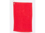 Towel City TC013 | Asciugamano Da Golf / Occhiello Integrato Con Gancio / 30 X 50 Cm - Colore: Rosso - Dimensioni: 30 X 50 Cm