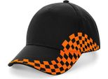 Beechfield , Berretto Grand Prix , Nero , Arancione , Taglia Unica