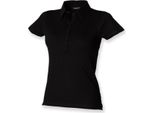 Sf Women SK042 | Polo Elasticizzata A Manica Corta Da Donna - Wrap - Colore: Nero - Taglia: S