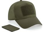 Beechfield B638 | Cappello A 5 Pannelli Con Patch Rimovibile In Cotone - Colore: Verde Militare - Taglia: Unica