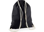 Westford Mill W910 | Cotone Riciclato Gymsac 37 X 46 Cm - Colore: Nero - Taglia: Unica