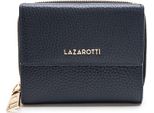 Lazarotti Pelle Portafoglio Bologna Leather Wallet With 8 Card Slots Navy Blu Scuro
