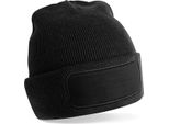 Beechfield B445R | Recycled Original Patch Beanie - 100% Poliestere Riciclato - Farbe: Nero - GrößE: Taglia Unica