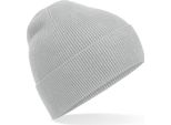 Beechfield B51N | Berretto A Maglia Fine In Cotonelogico - Colore: Grigio Chiaro - Taglia: Unica