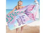 Flamenco Mystique Telo Mare Be A Memaid Rettangolare 150X70 Cm - Ideale Per Il Mare E Le Attività In Spiaggia
