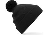 Beechfield B426B | Junior Original Pom Pom Beanie - Berretto Per Bambini - Colore: Nero - Taglia: Unica