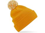 Beechfield B450 | Snowstar Beanie Cappello Invernale - Colore: Senape/Bianco Sporco - Taglia: Unica