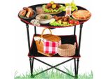 Tavolo Da Trekking Pieghevole Portatile Da Campeggio Con Copertura 72 Cm X 72 Cm