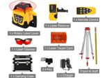 Laser A Rotazione, Funzionalità Verticale E Orizzontale, Autolivellante, Treppiede Regolabile, Kit Raggio Rosso 1