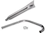 Impianto Di Scarico + Collettore + Morsetto Adatto Per Awo Gates Fish Ø40 (Dall'anno 53-55)