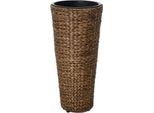 Vivanno Fioriera Per Giacinto D'acqua Classic Round Rotonda, Intrecciata Marrone - 28X60 Cm