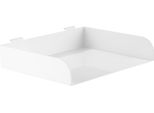 Inline Slatwall Shelf Large - Bianco - Scaffale Modulare - Supporto Per Appendere - Acciaio - Bianco - Ufficio - 3 Kg (23182B)