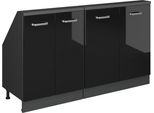Vicco Set Di Mobili Sottotetto Rion, Set Di 2, Nero Lucido/Antracite/Antracite