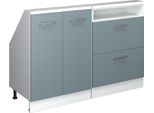 Vicco Set Di Mobili Sottotetto Rion, Set Di 2, Blu-Grigio/Bianco/Bianco
