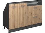 Vicco Set Di Mobili Sottotetto Rion, Set Di 2, Rovere Artigianale/Antracite/Antracite