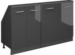 Vicco Set Di Mobili Sottotetto Rion, Set Di 2, Antracite Lucido/Antracite/Antracite