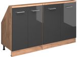 Vicco Set Di Mobili Sottotetto Rion, Set Di 2, Antracite Lucido/Oro Power Oak/Quercia Dorata