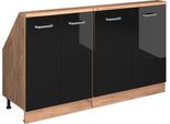Vicco Set Di Mobili Sottotetto Rion, Set Di 2, Rovere Nero/Oro Lucido/Quercia Dorata