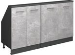 Vicco Set Di Mobili Sottotetto Rion, Set Di 2, Calcestruzzo/Antracite/Antracite