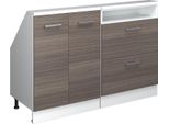 Vicco Mobile Cucina Sottotetto R-Line, 120 Cm Set Di 2, Grigio Prezioso/Bianco
