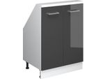 Vicco Mobile Sottotetto Rion, Con 2 Porte, Antracite Lucido/Bianco/Bianco